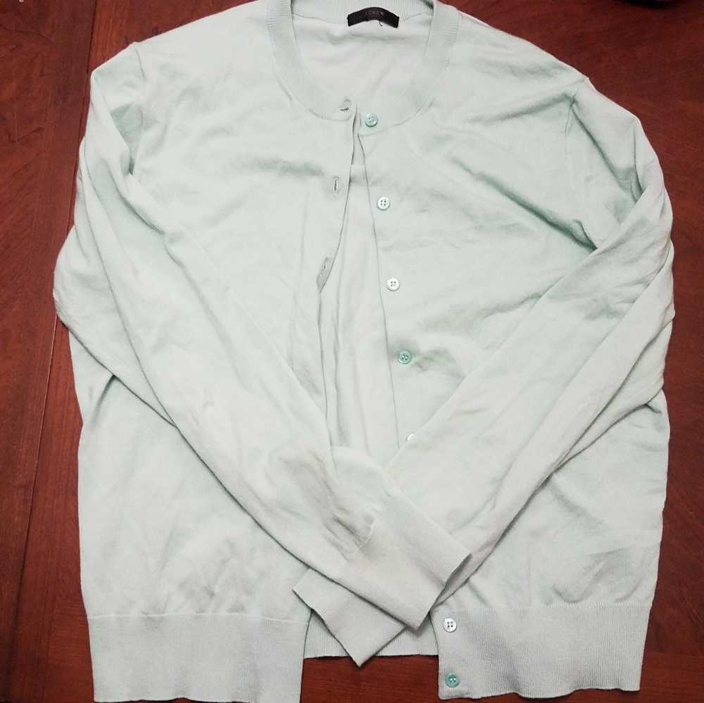 J. Crew Mint Color Cardigan